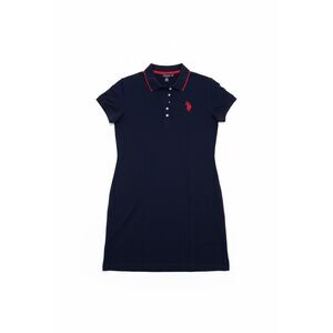 Polo Ralph Lauren Tipped Polo Dress Size XL Navy Blue Logo Preppy Short Sleeve